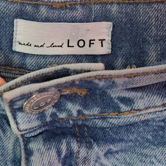 LOFT Women's The High Waist Cut Off Denim Shorts size 30 / 10 - Picture 4 of 7